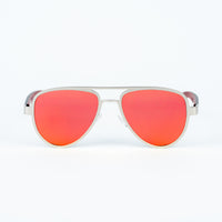 Aviator Jnglst Sunglasses with Orange Lenses