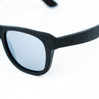 Black Walnut Sunglasses with Silver Lenses