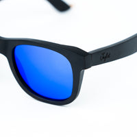 Black Walnut Sunglasses with Blue Lenses