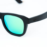 Black Walnut Sunglasses with Green Lenses