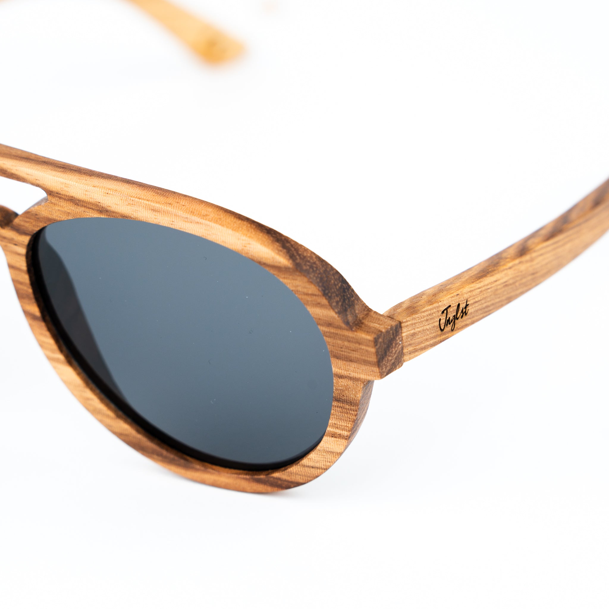 Wooden Tiger Sunglasses with Grey Lenses