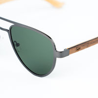 Aviator Jnglst Sunglasses with Dark Lenses
