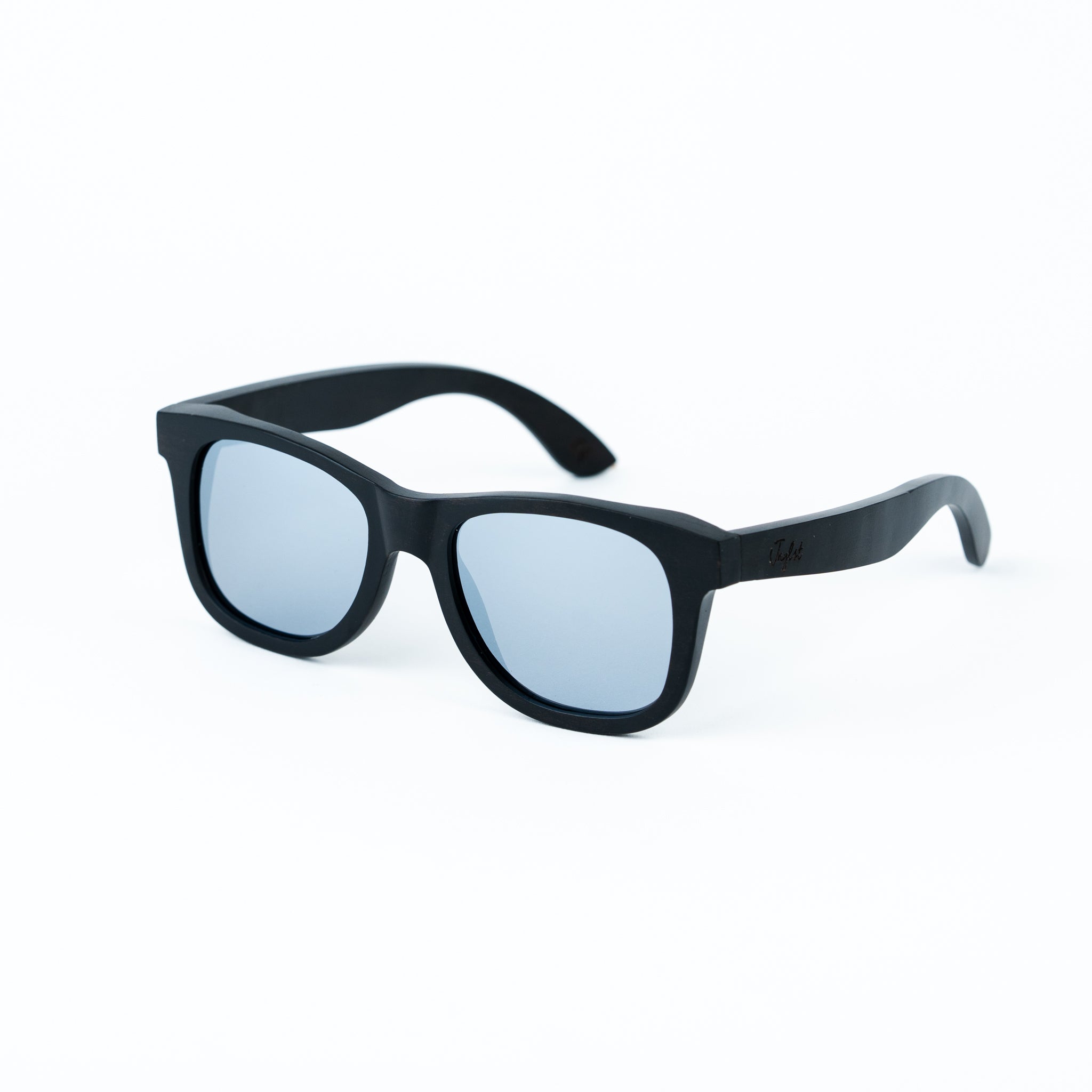 Black Walnut Sunglasses with Silver Lenses