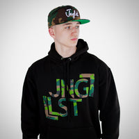 JNGLST Camo On Black Hoodie