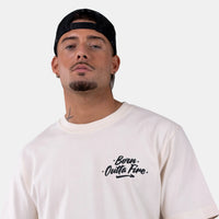 Born Outta Fire BOF Skull T-Shirt - Natural