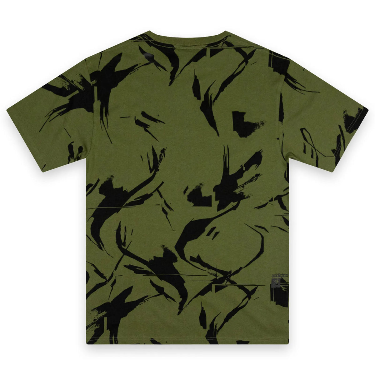 Addict Olive Camo Back T Shirt