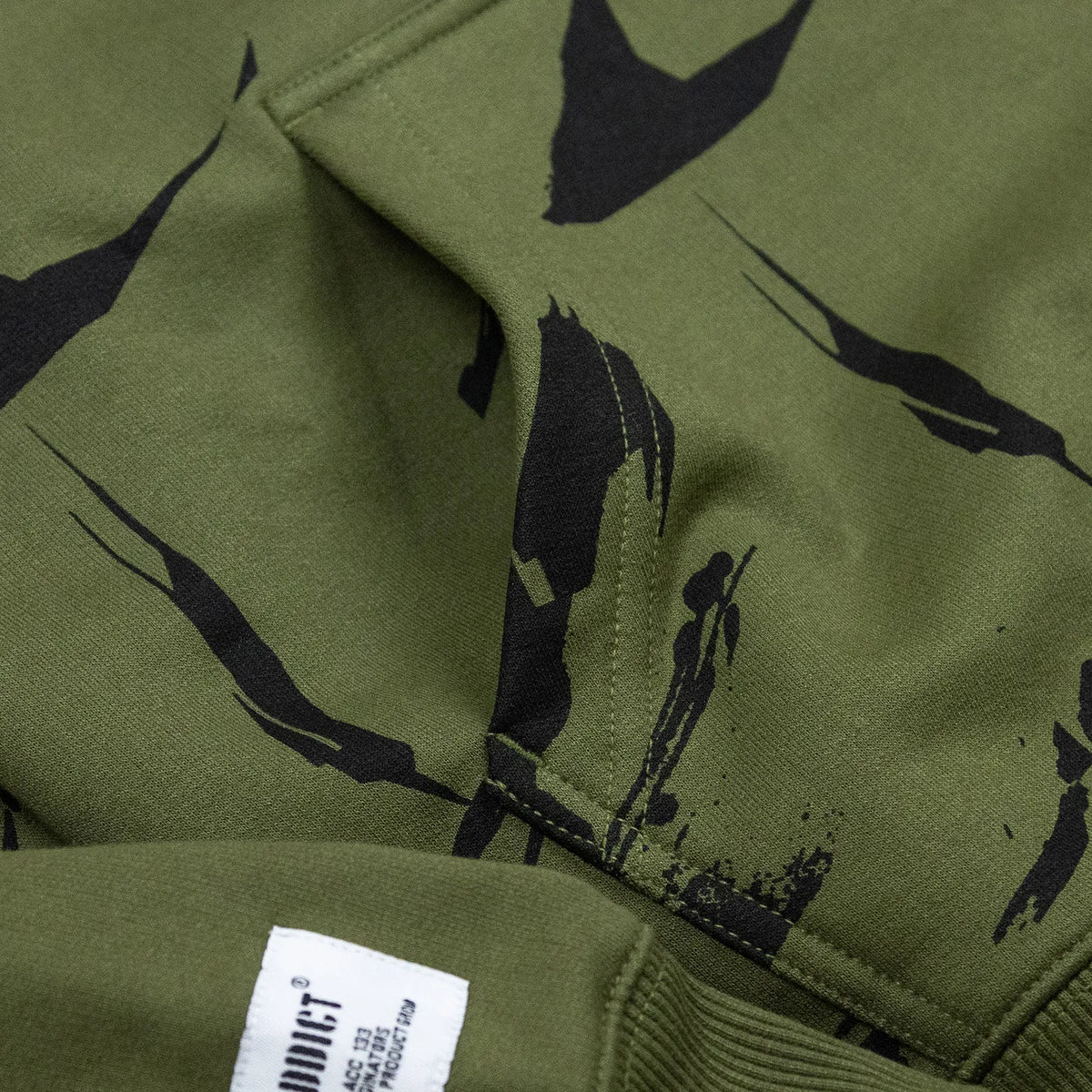 Addict Camo Olive Hoody Fabric