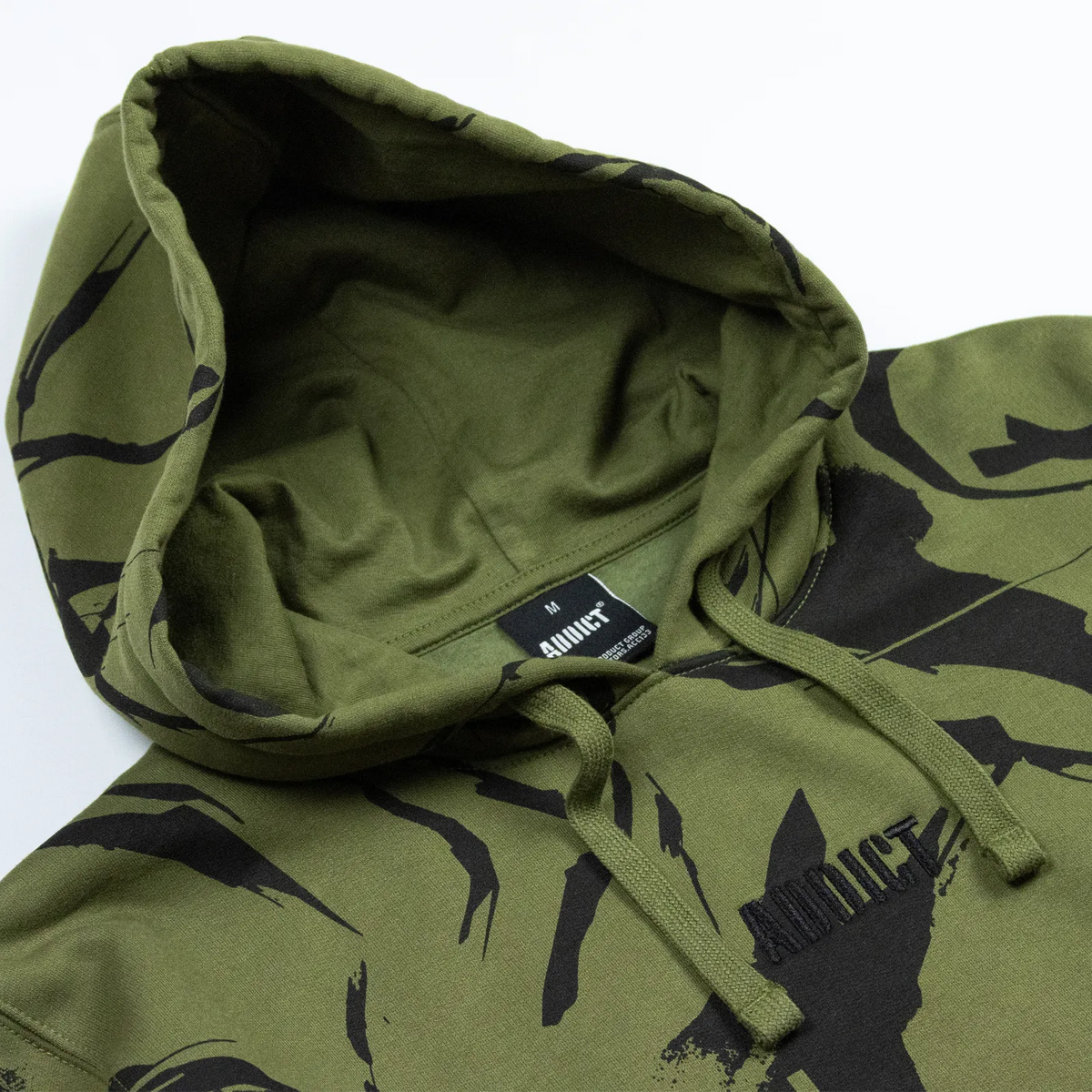 Addict Camo Olive Hoody Thick Hood