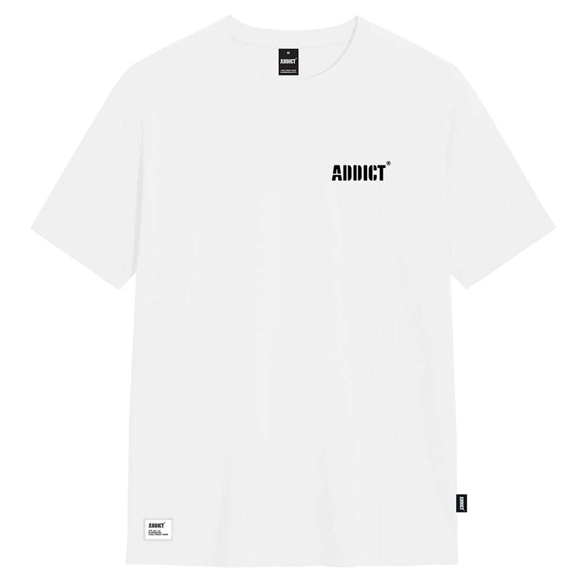 addict drips white streetwear t shirt