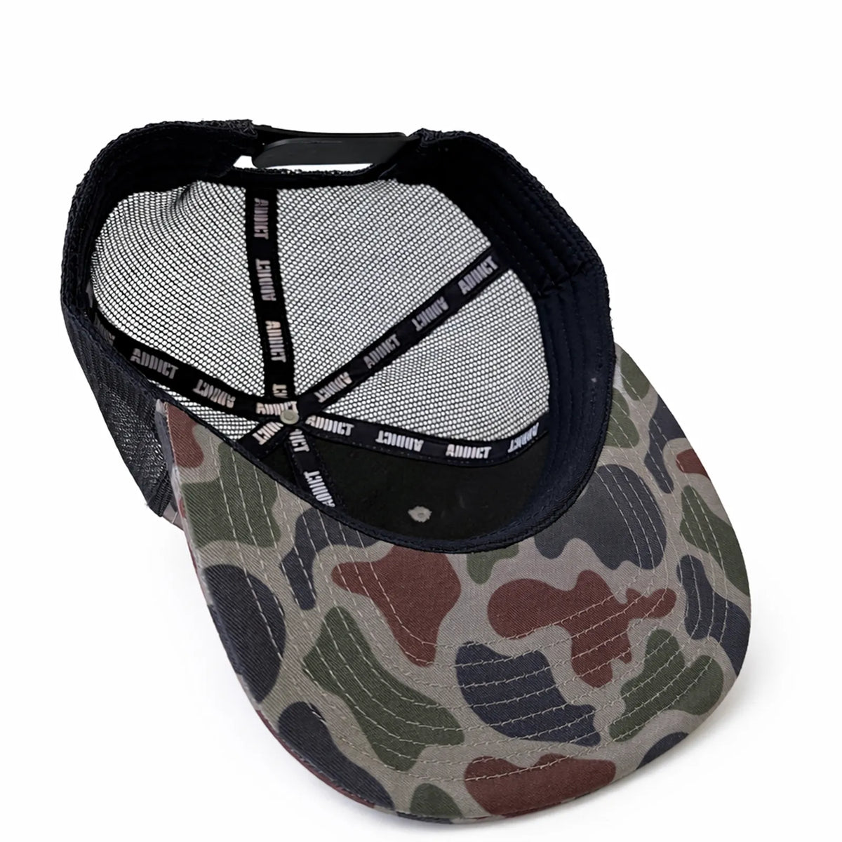 Addict Mother Trucker Duck Camo Cap Inside