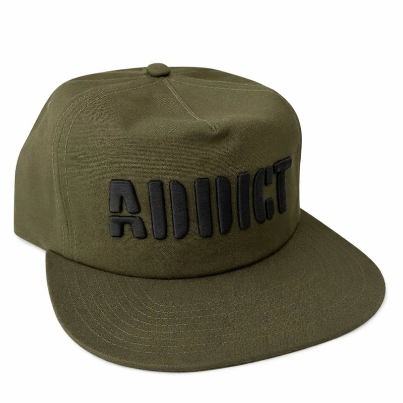 Addict Stencil Cap Olive