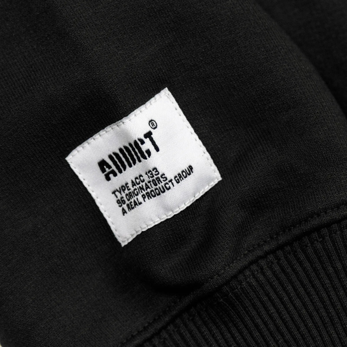 Addict Stencil Pullover Hoody Black  Label