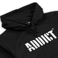 Addict Stencil Pullover Hoody Black  Embroidery
