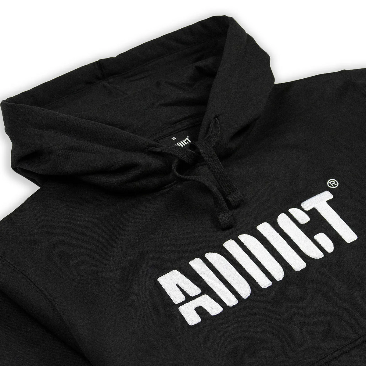 Addict Stencil Pullover Hoody Black  Embroidery