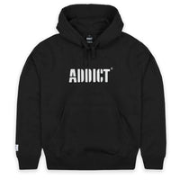 Addict Stencil Pullover Hoody Black 