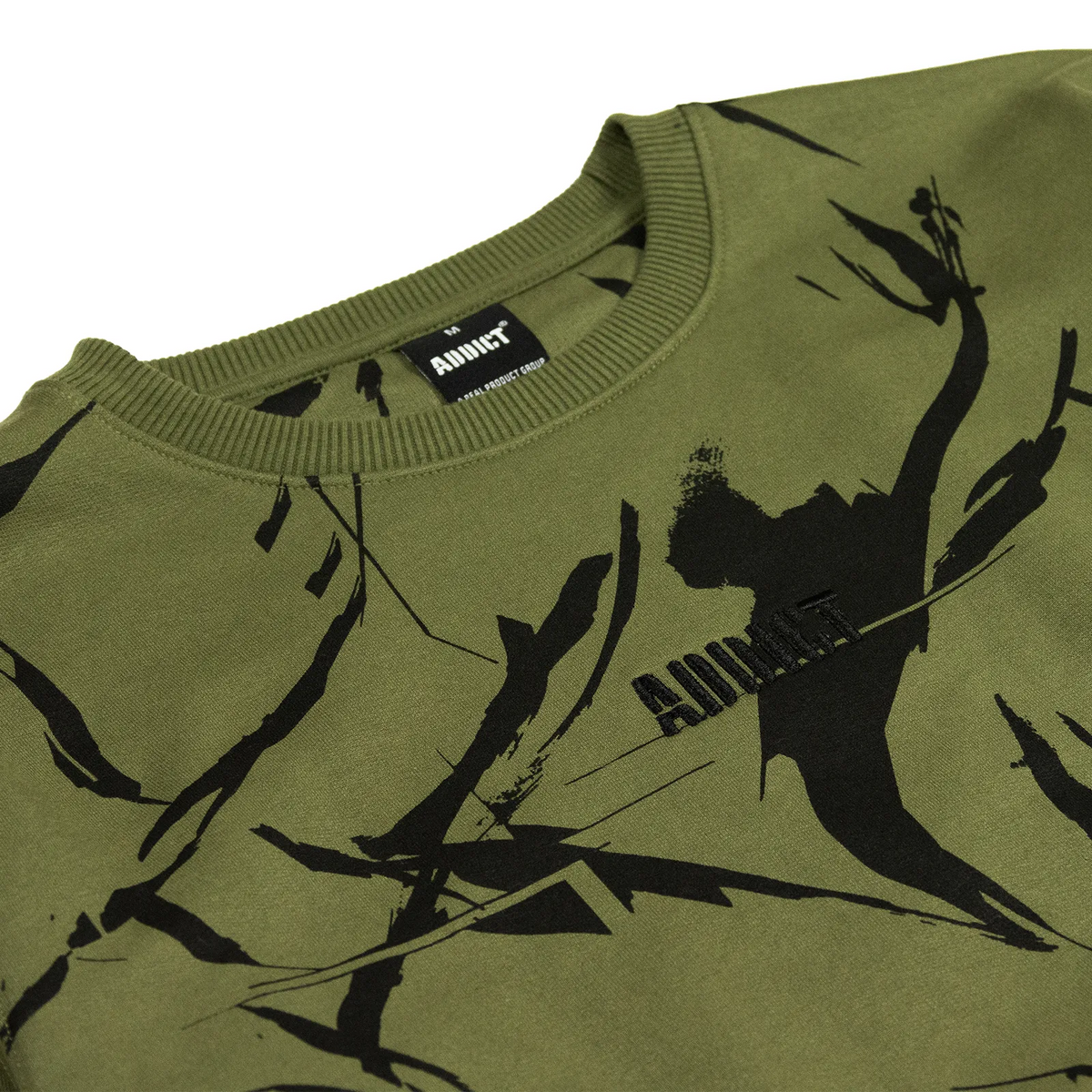 Addict Clothing Sweatshirt Close Up Front