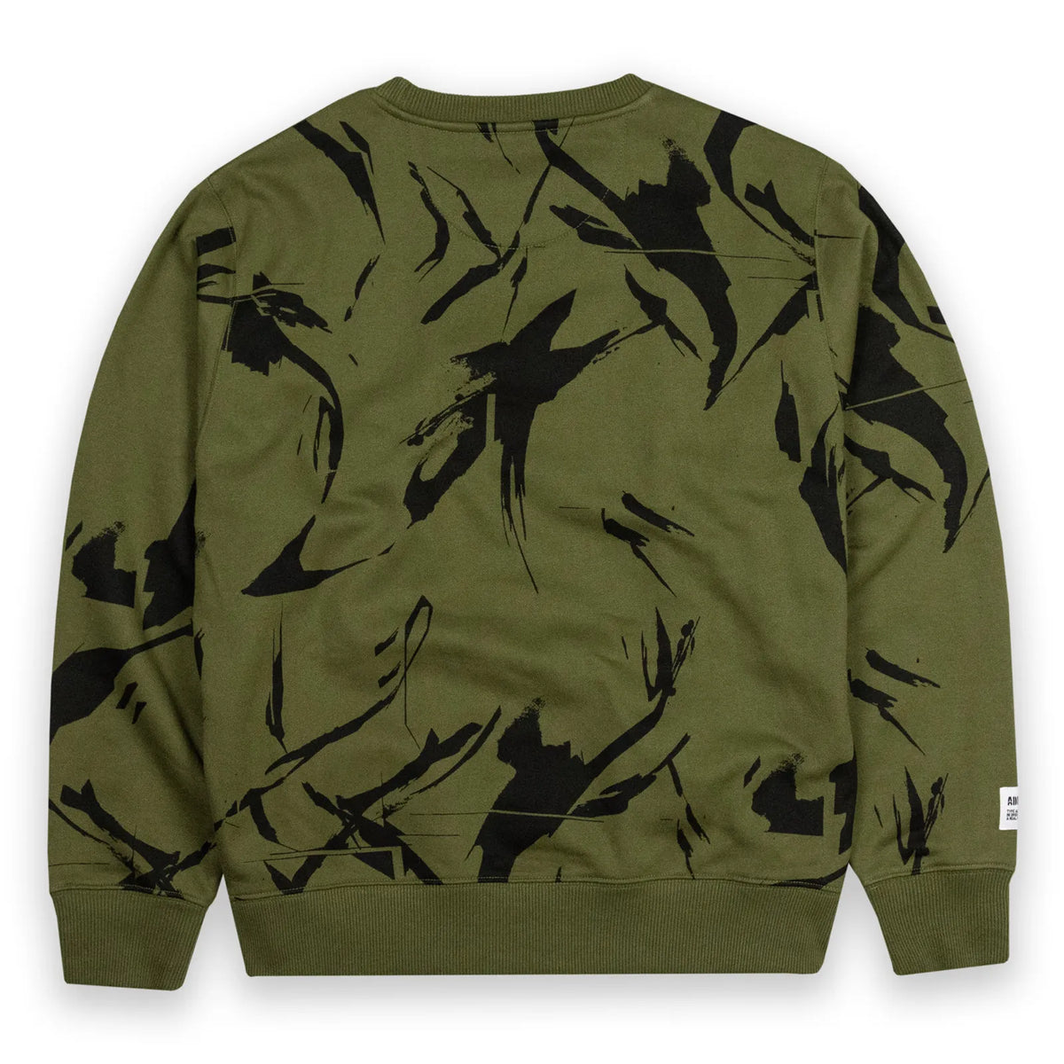 Addict Clothing Sweatshirt Olive Camo Back