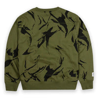 Addict Clothing Sweatshirt Olive Camo Back