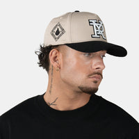 Yardrock x Born Outta Fire 5-Panel Cap - Beige