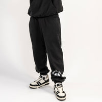 black french terry born outta fire jogger bottoms