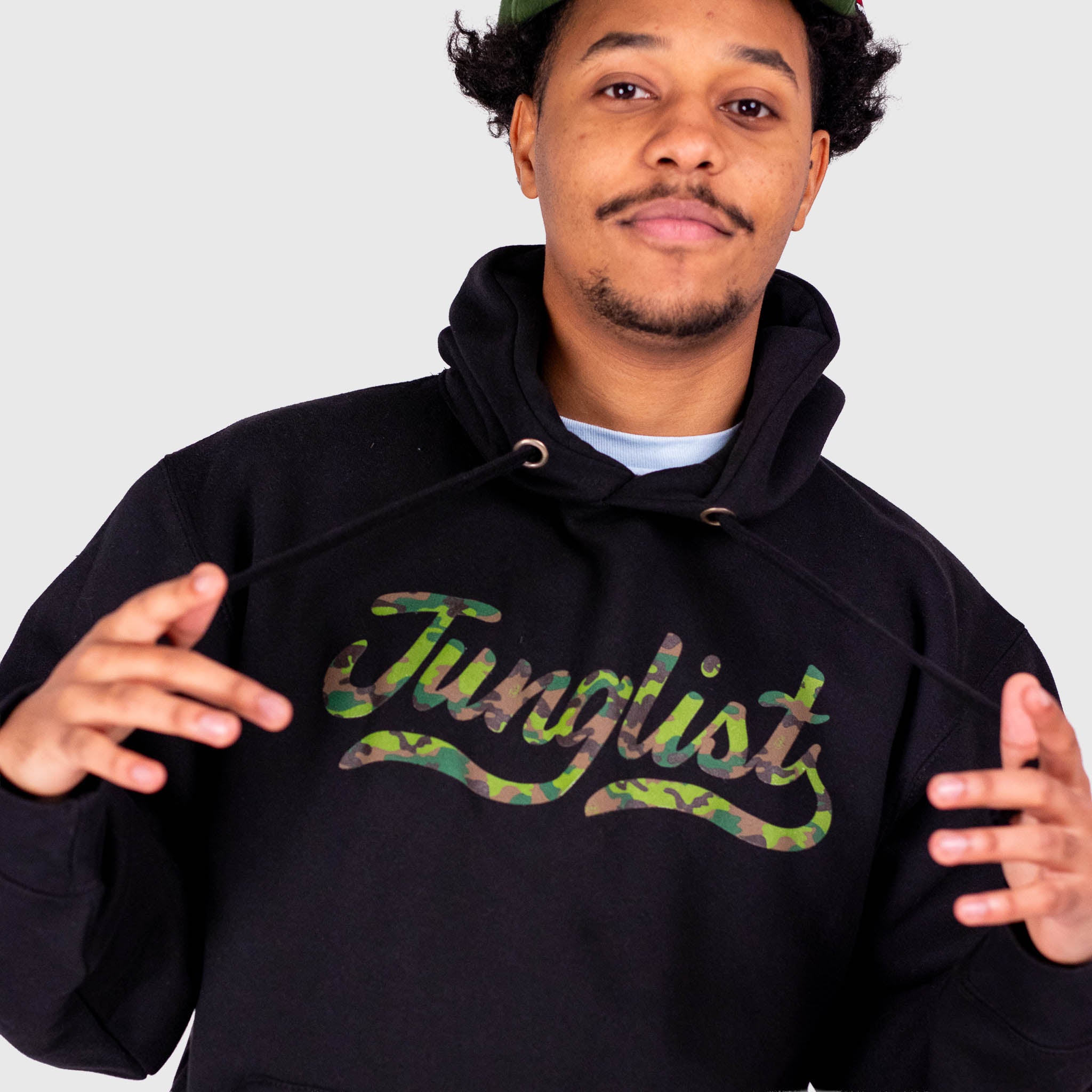 Black Camo Junglist Script Remix Hoody