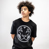 Black Junglist Lion Yardrock T Shirt