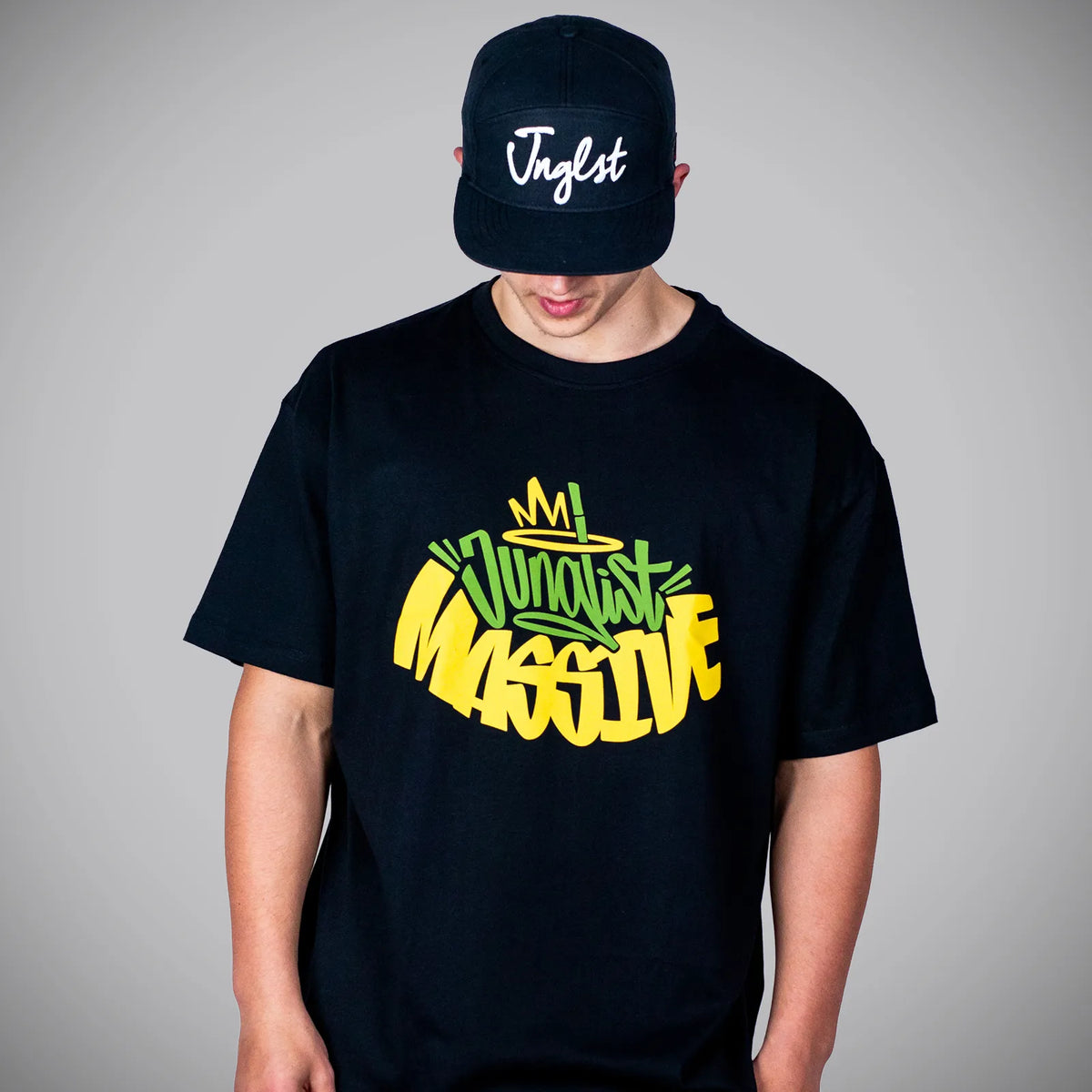 Relaxed Fit Junglist Massive Black T-Shirt