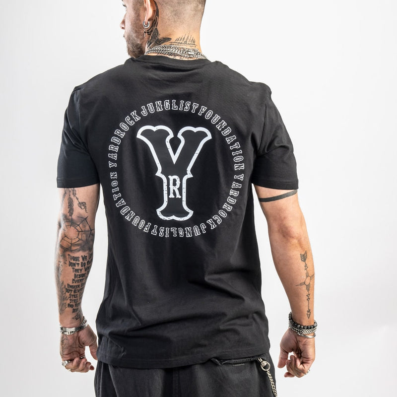 Black yardrock junglist vintage distressed t shirt