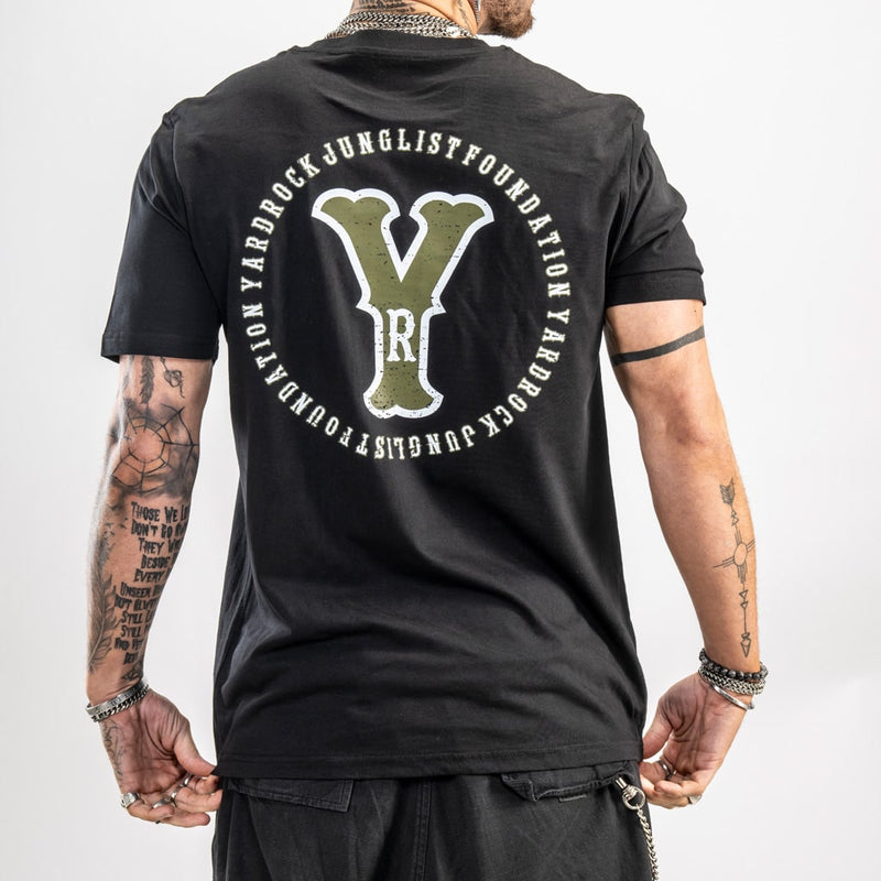 Black Junglist T Shirt with Khaki T Shirt