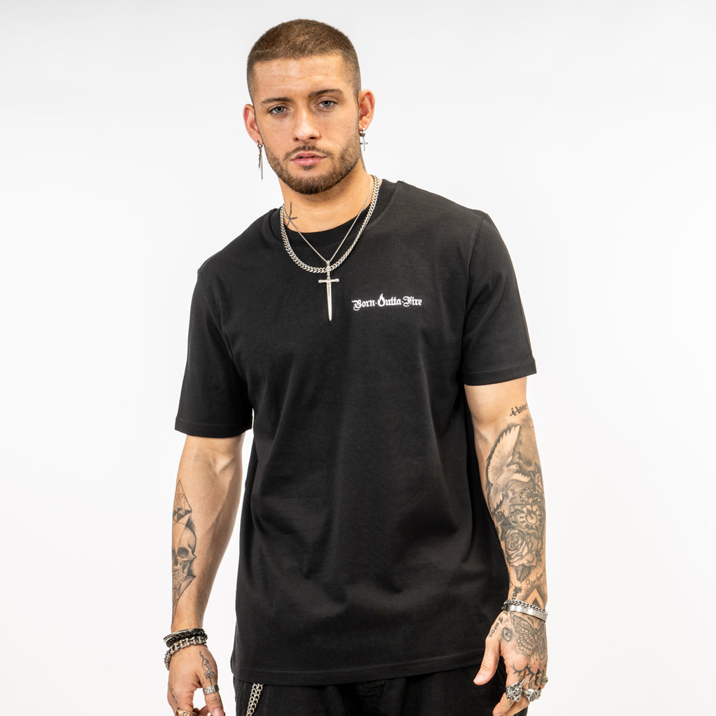 Born outta Fire Molten Pulse Black T-shirt