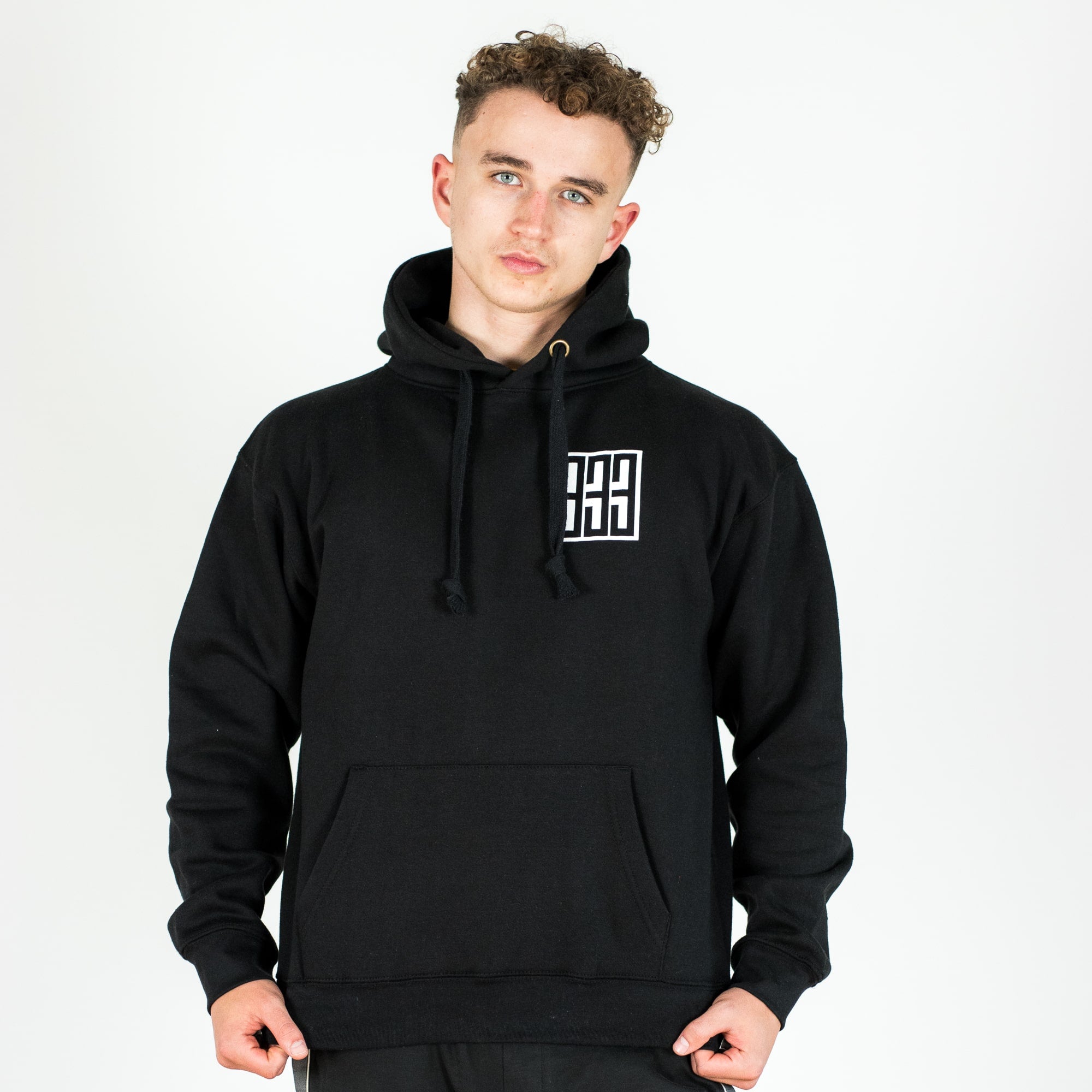 Triple 3 Boxed Black Hoody