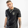 Black Yardrock T Shirt with Khaki Front Print