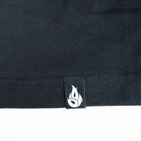Born Outta Fire Flaming Skull Black T-Shirt - Black/Yellow