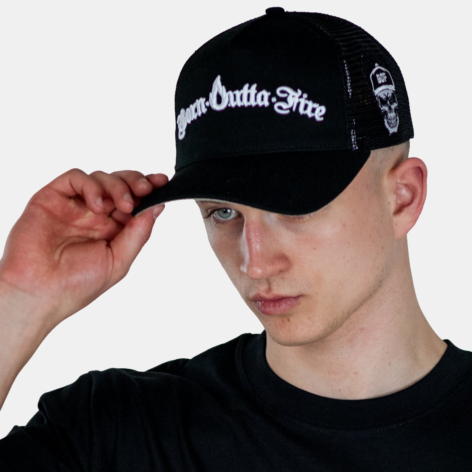 Born Outta Fire Trucker Cap - Black