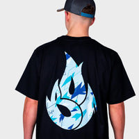 Black Jnglst X Born Outta Fire Blue Camo Flame