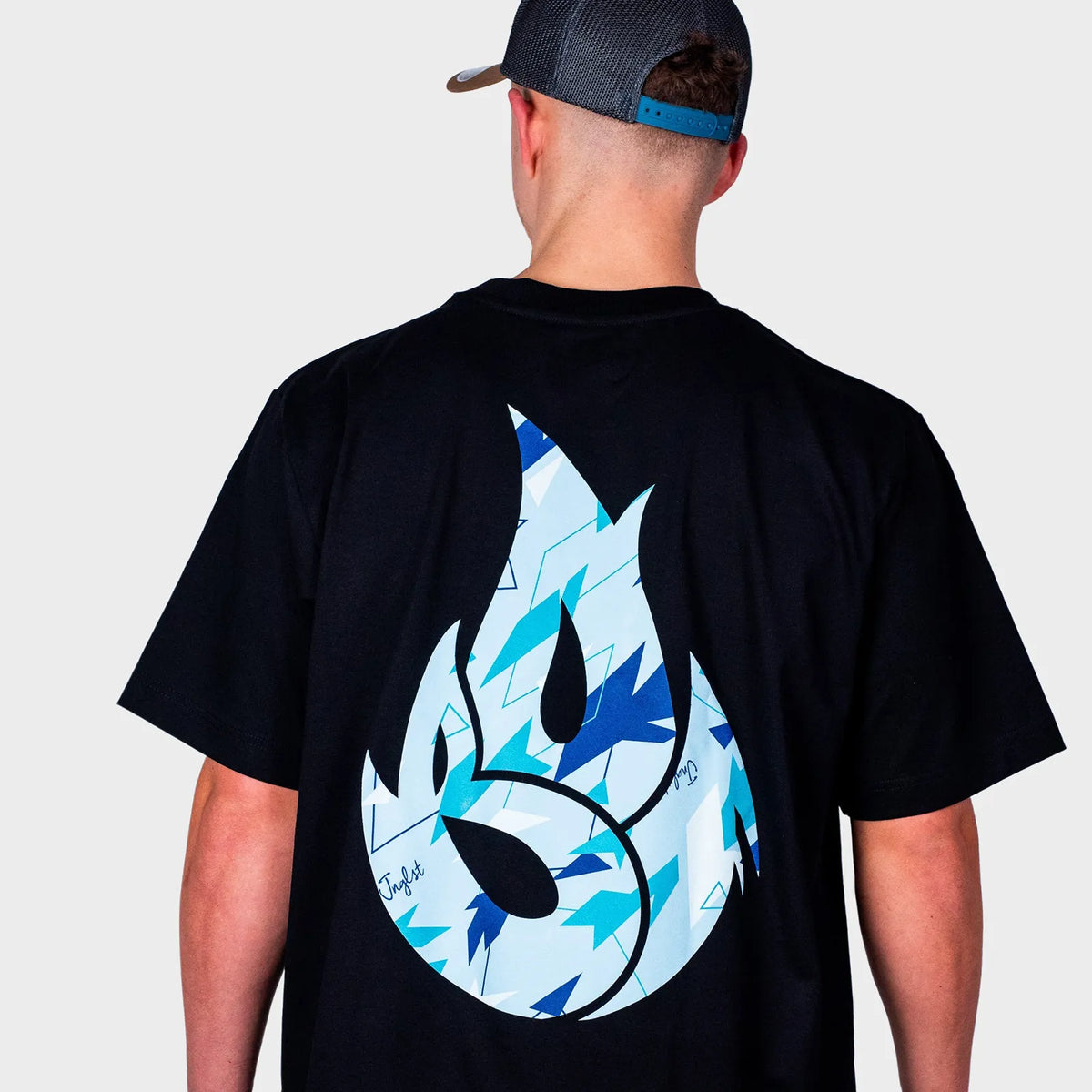 Black Jnglst X Born Outta Fire Blue Camo Flame