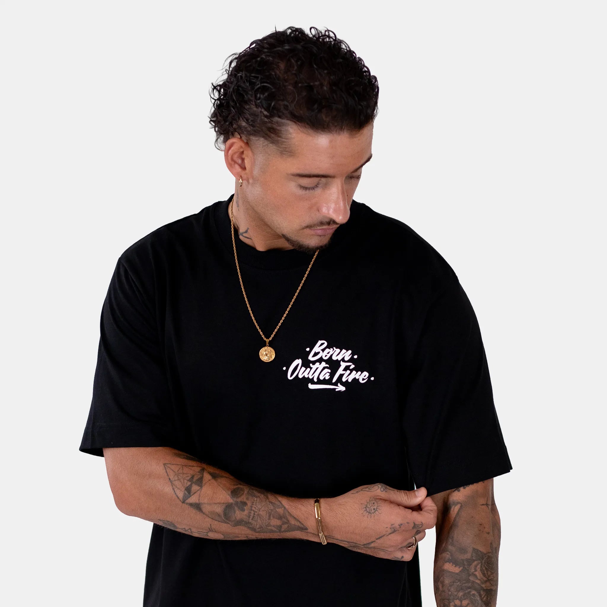 Born Outta Fire BOF Skull T-Shirt - Black