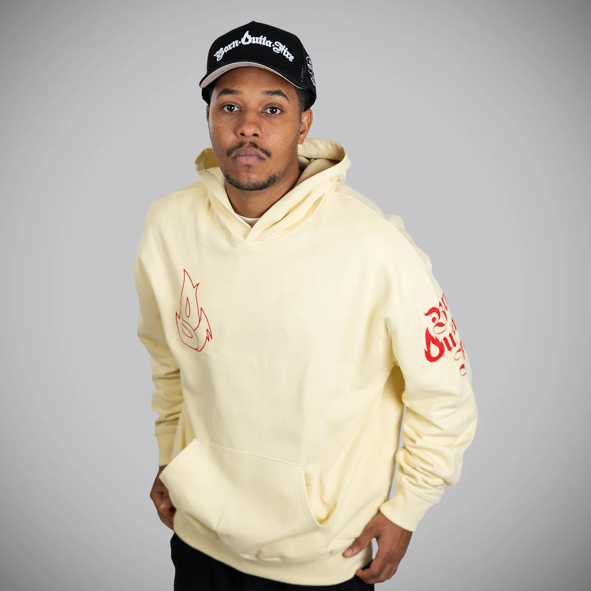 Butter Born Outta Fire Crimson Flame Hoody