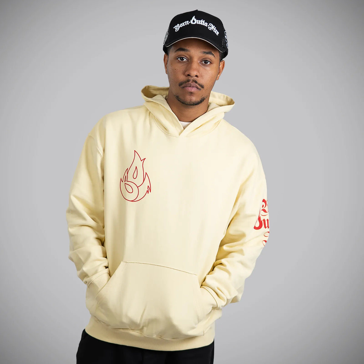 Butter Born Outta Fire Crimson Flame Hoody