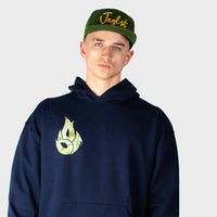Green Camo Fire Navy Hoody