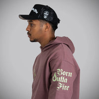 Born Outta Fire Drum and Bass Hoody Coffee Colour Streetwear