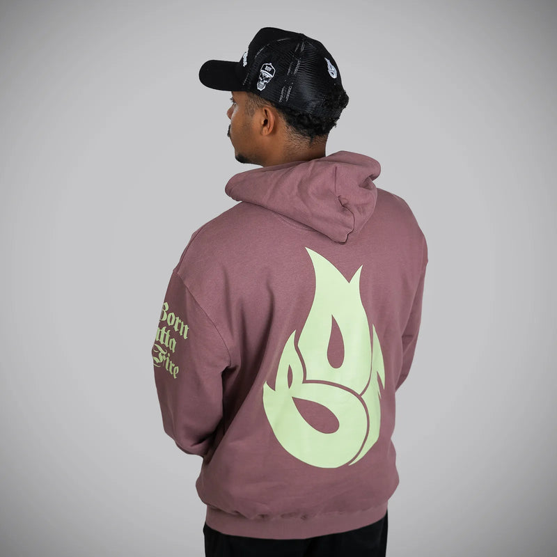 Born Outta Fire Drum and Bass Hoody Coffee Colour