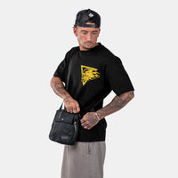 Born Outta Fire Flaming Skull Black T-Shirt - Black/Yellow