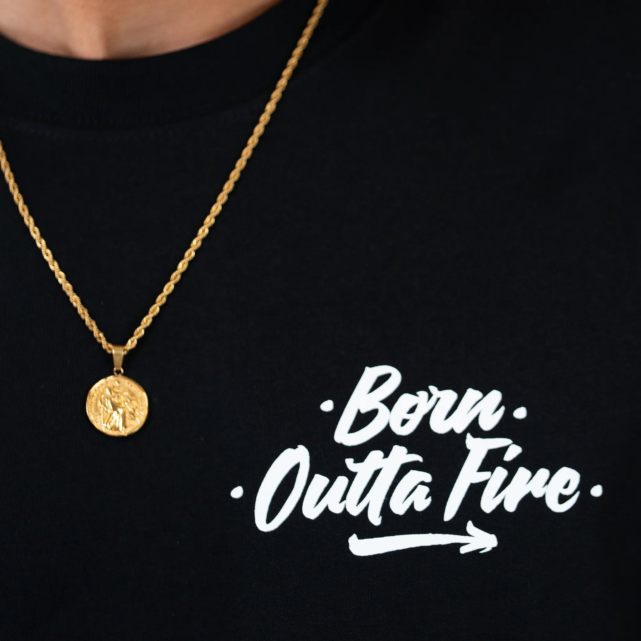 Born Outta Fire BOF Skull T-Shirt - Black