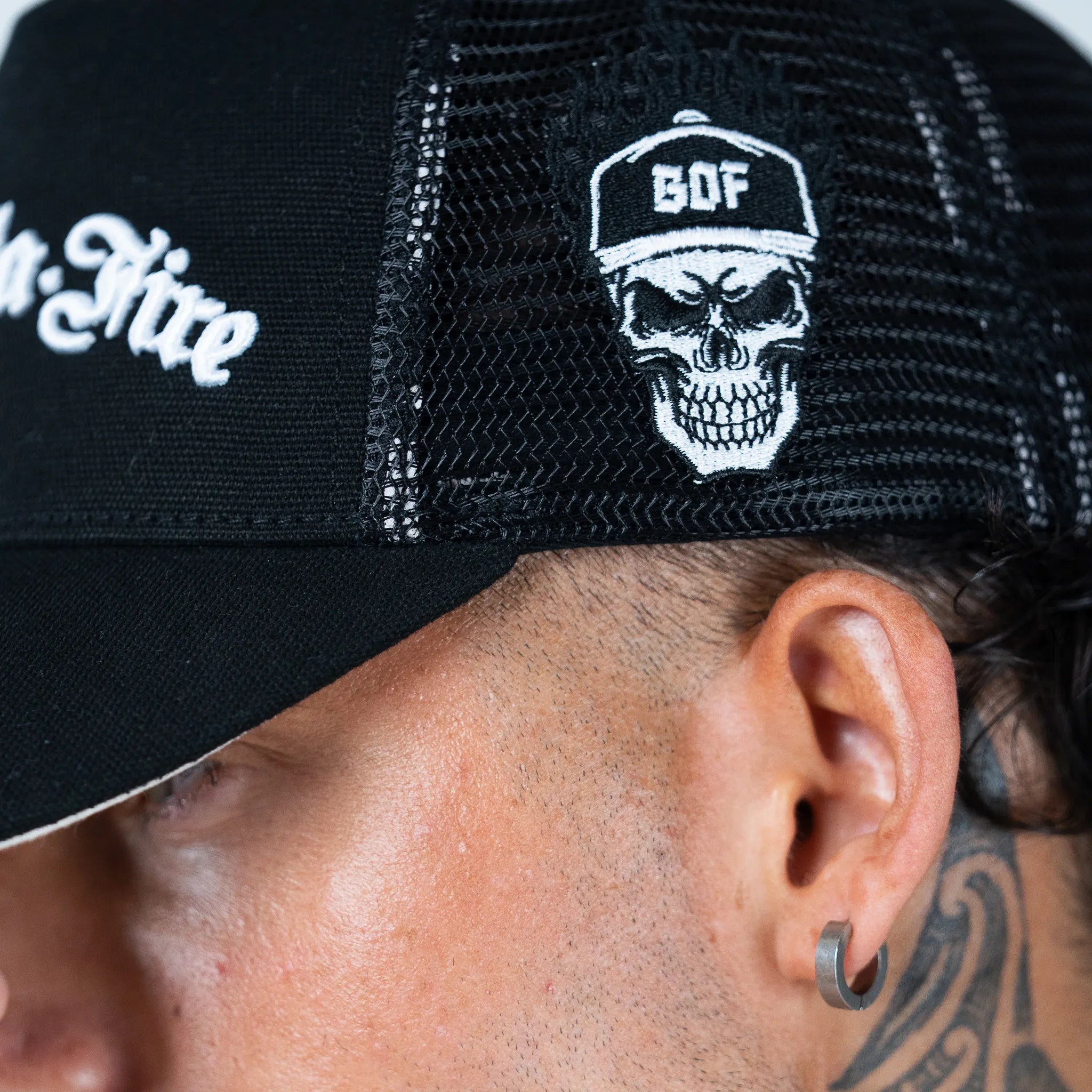 Born Outta Fire Trucker Cap - Black