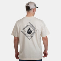 Born Outta Fire Flame Emblem T-Shirt - Natural
