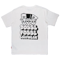 Bubble Head back print white dosse posse t shirt