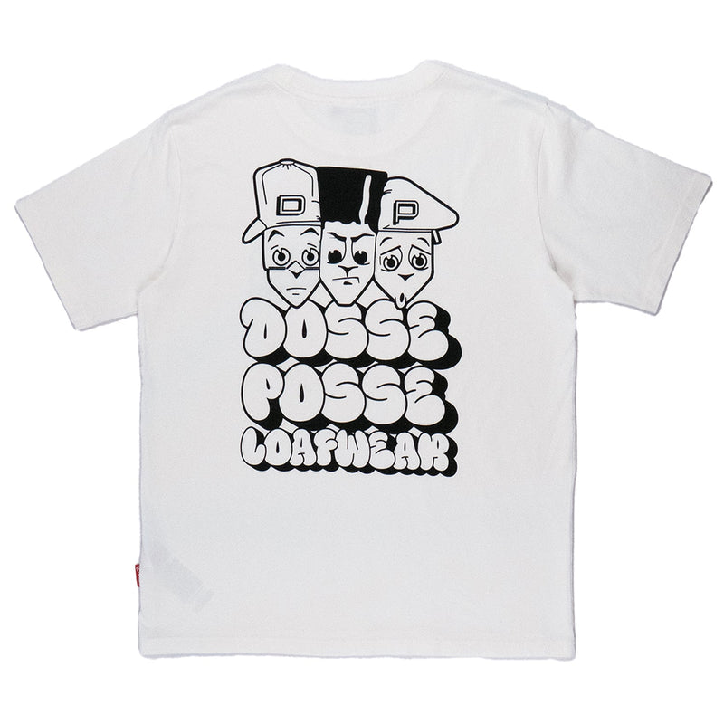 Bubble Head back print white dosse posse t shirt