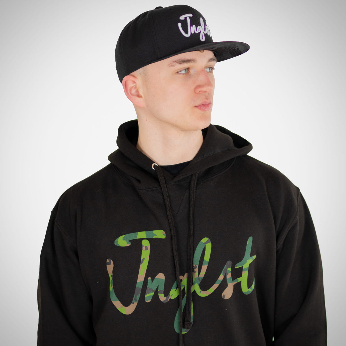 Jnglst Camo Script Hoody Black