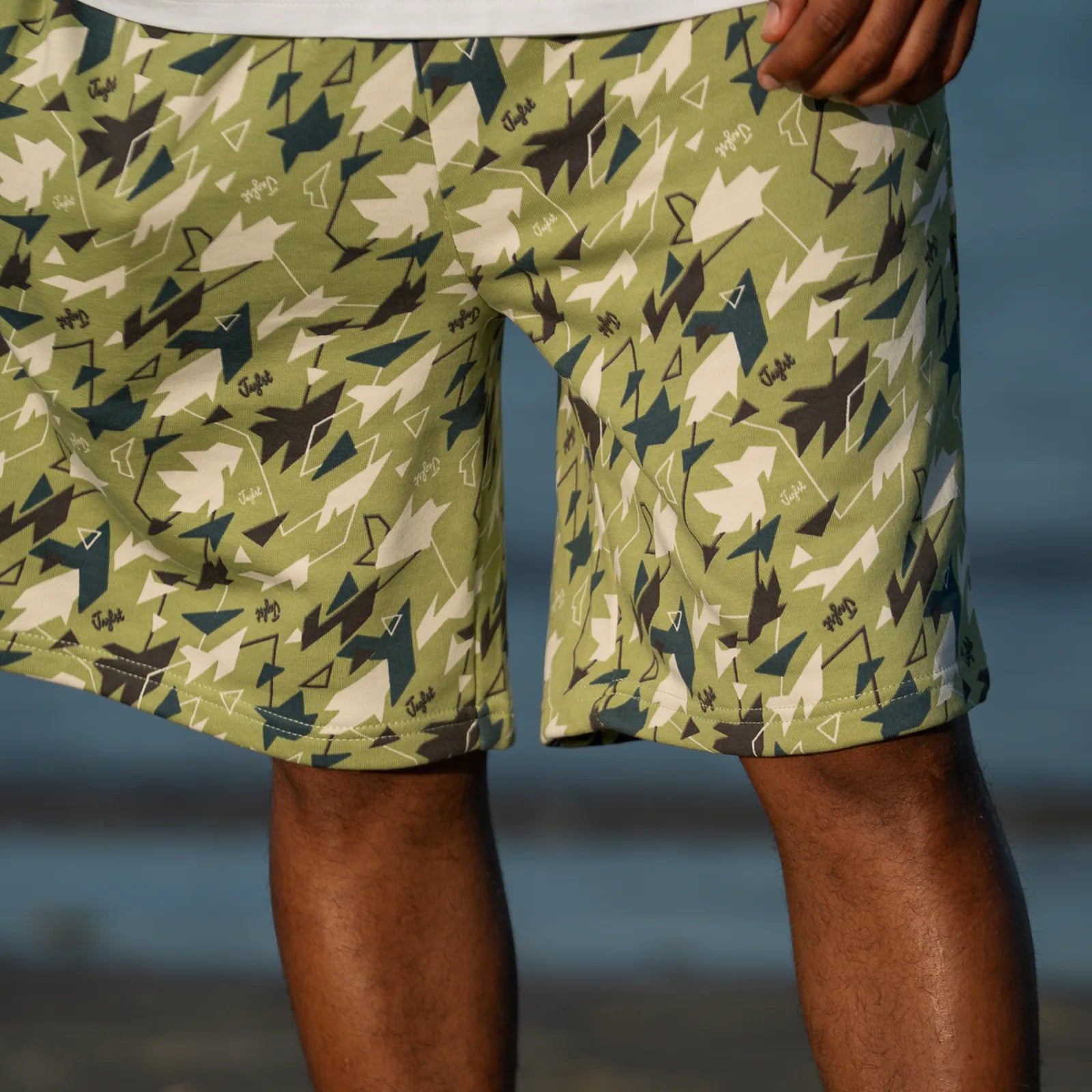 Jnglst Cotton Shorts - Light Green Camo